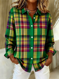 Kira Women's Hoodie with a Hood with Buttons and a Check Pattern, photo 1
