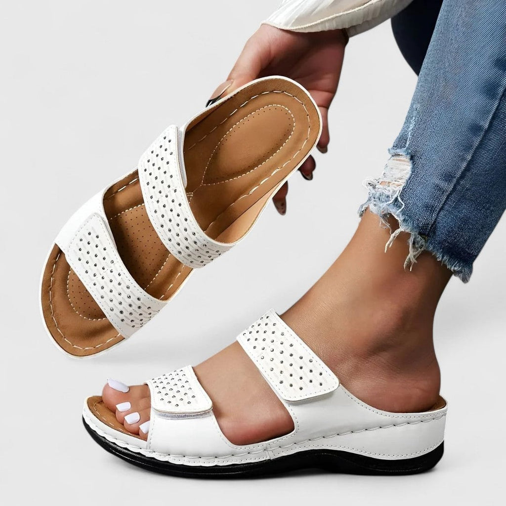 Lacey Women's Sandals with Adjustable Straps in White, photo 1