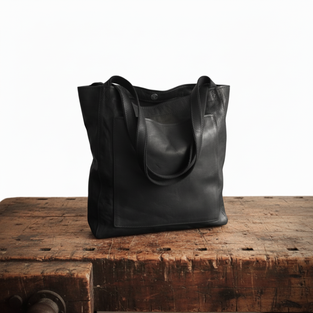 Leah Leather Shoulder Bag with Compartments, photo 3