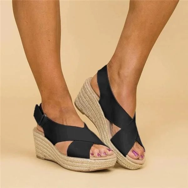 Leigh Women's Sandals with a Wedge Heel in White, photo 2
