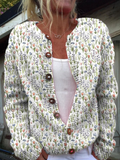 Leona Women's Cardigan in Knit with a Floral Print, photo 1