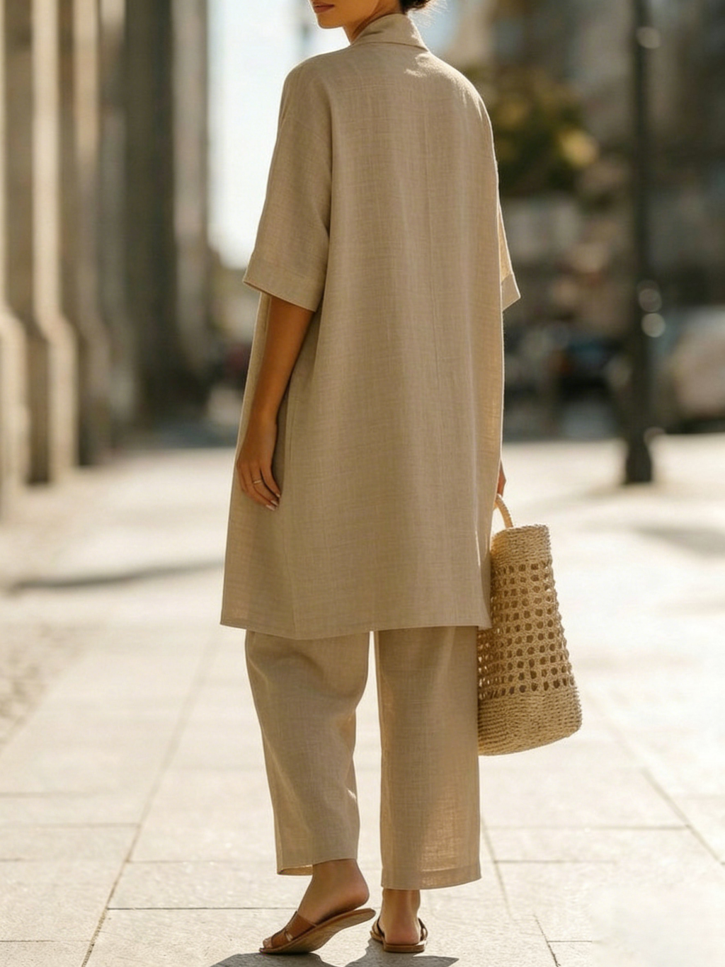 Linen Cotton Look Three Piece Set photo 2