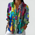 Lorna Women's Blouse in Polyester with Buttons and an All-over Print, photo 1