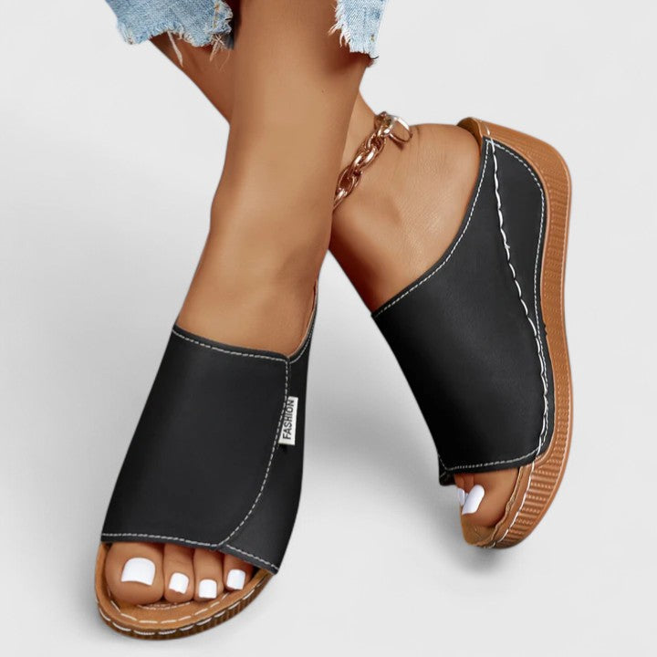 Madeline Women's Sandals with a Wedge Heel in White, photo 4