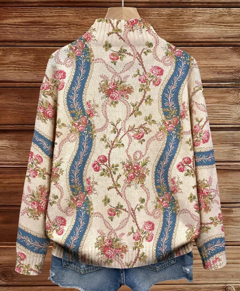 Mae Women's Cardigan in Knit with a Zip and Pockets, photo 4