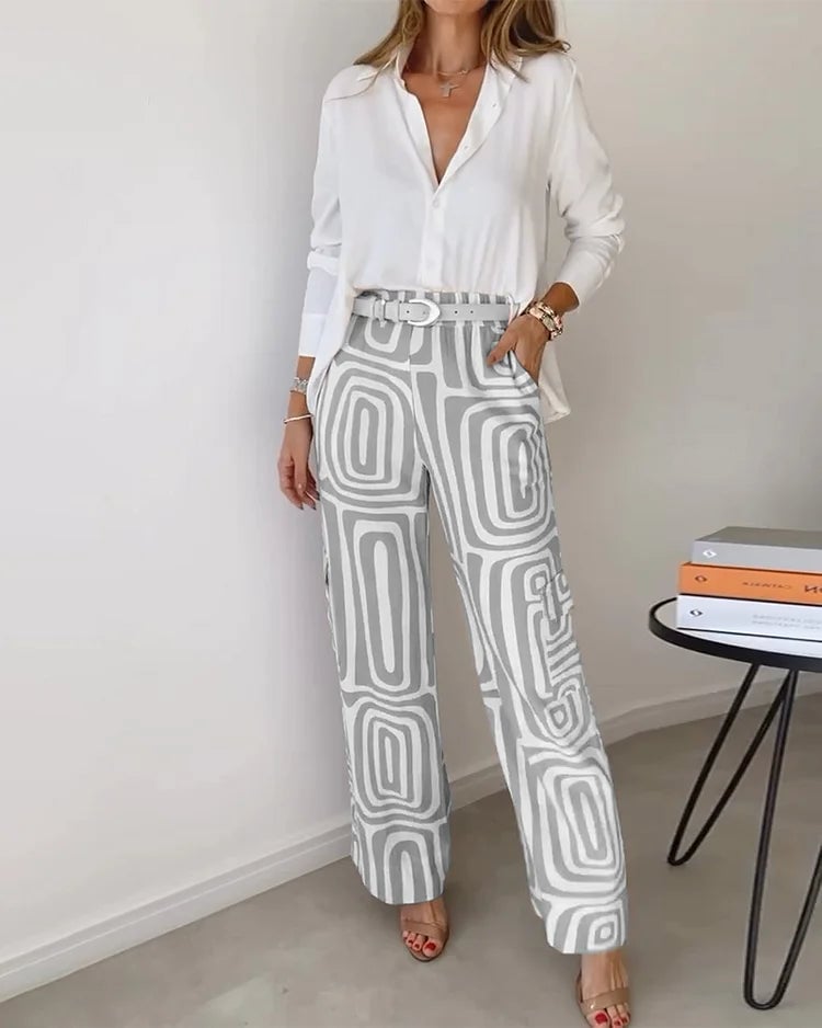 Marilyn Women's Co-ord Set with a Classic Collar with Buttons and an All-over Print, photo 2