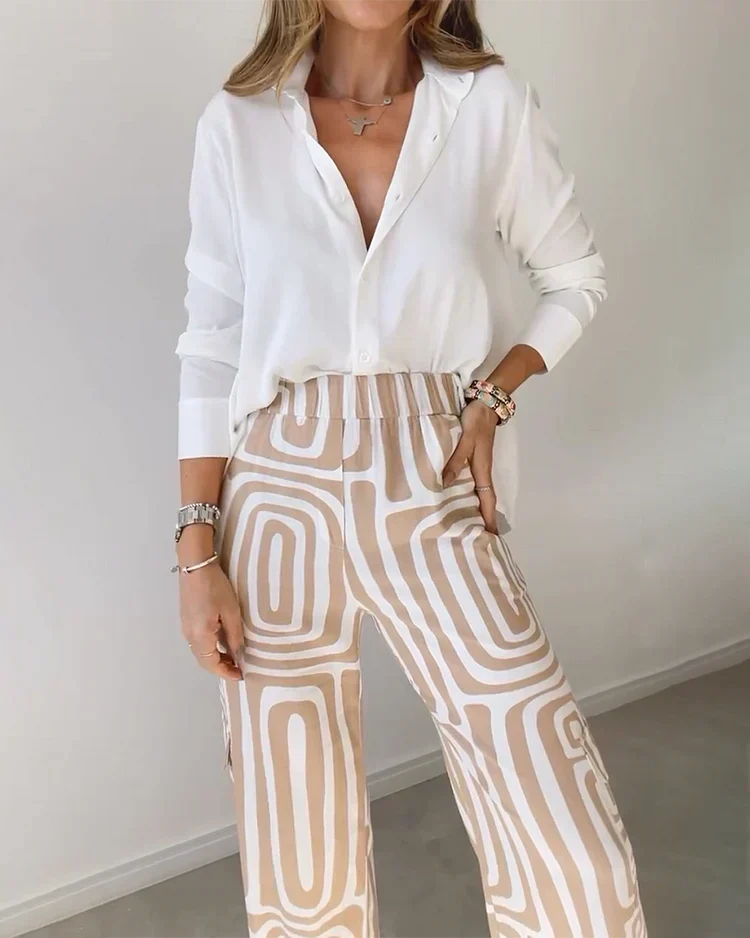 Marilyn Women's Co-ord Set with a Classic Collar with Buttons and an All-over Print, photo 5