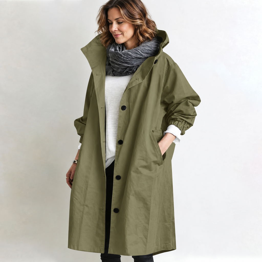 Marina | Long Hooded Coat photo 4
