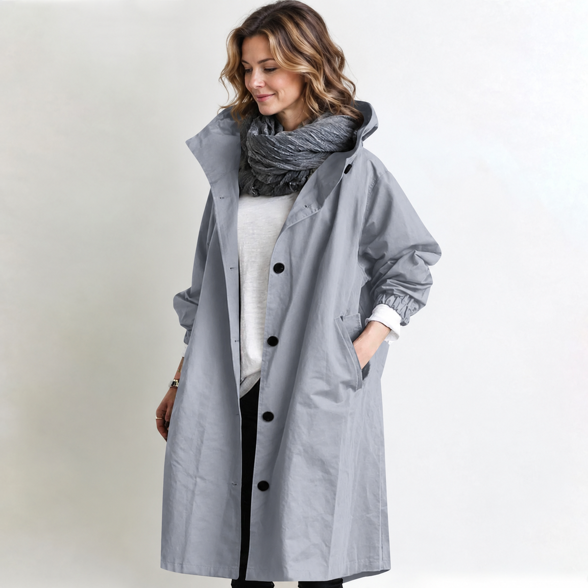 Marina | Long Hooded Coat photo 6