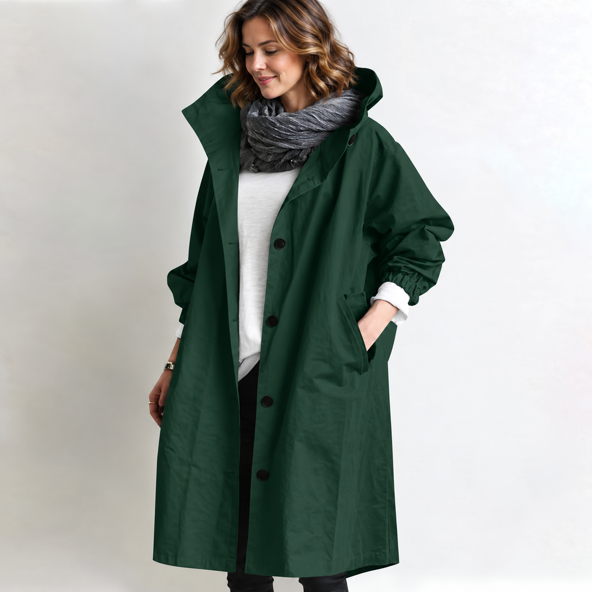 Marina | Long Hooded Coat photo 9