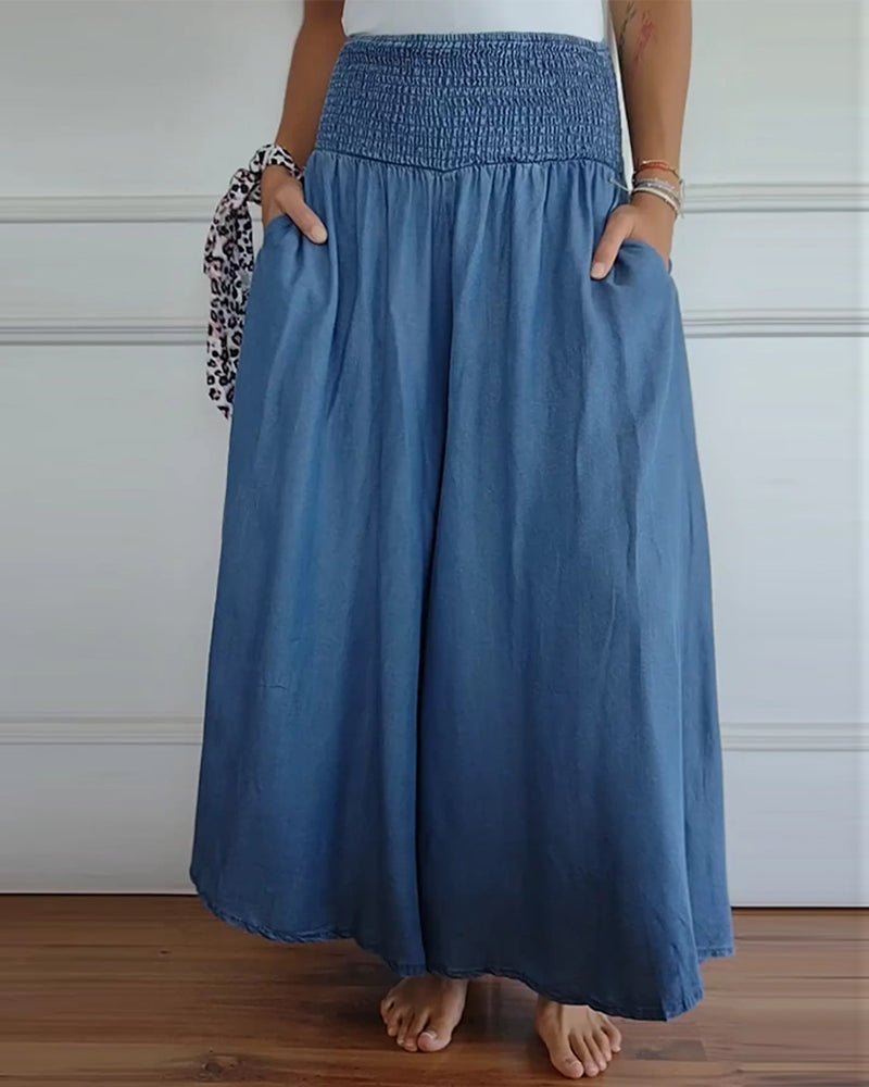 Marion Women's Trousers in Polyester with Wide Legs and Pockets, photo 4