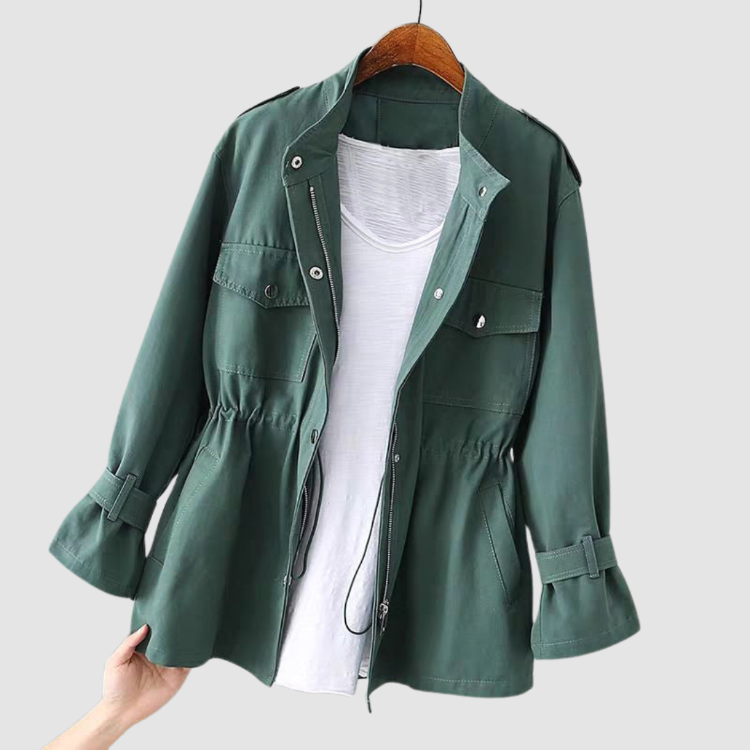 Meredith Women's Jacket with a Stand Collar with a Zip and Pockets, photo 3