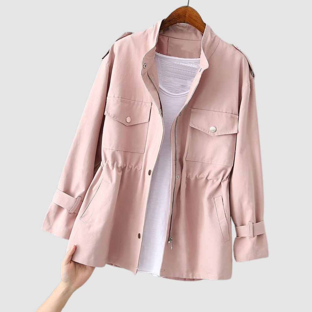 Meredith Women's Jacket with a Stand Collar with a Zip and Pockets, photo 4