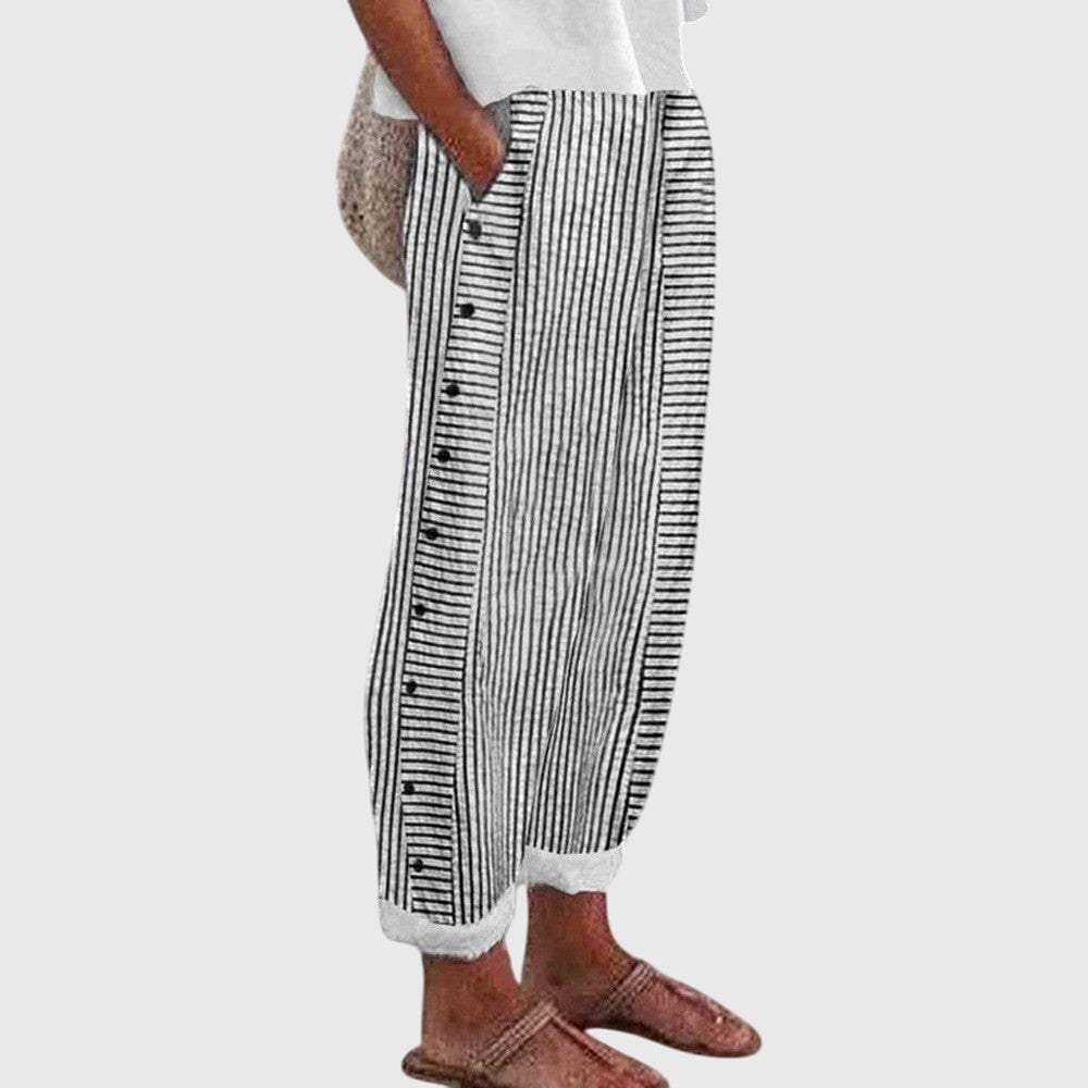 Michelle Women's Trousers at Ankle Length with Stripes, photo 2