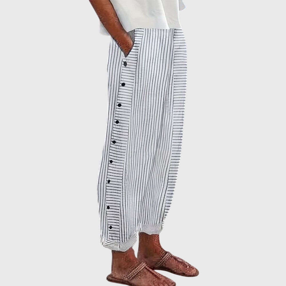 Michelle Women's Trousers at Ankle Length with Stripes, photo 3