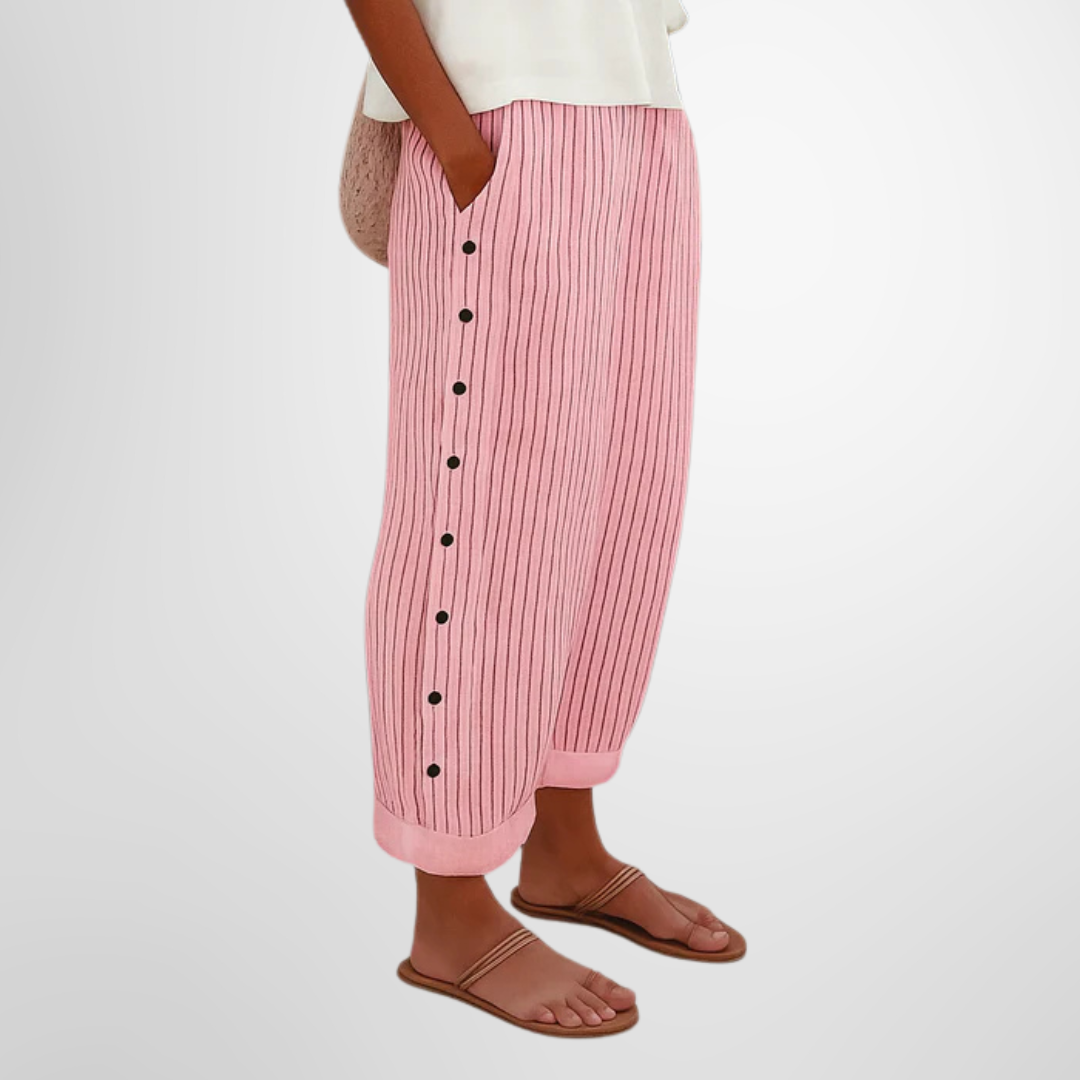 Michelle Women's Trousers at Ankle Length with Stripes, photo 4