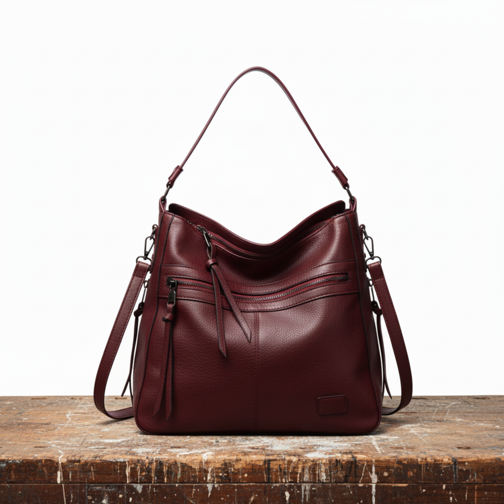 Naomi Leather Bag with Flap Closure, photo 3