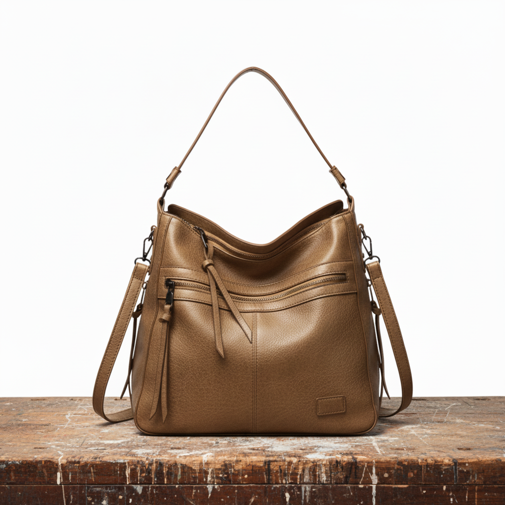Naomi Leather Bag with Flap Closure, photo 4