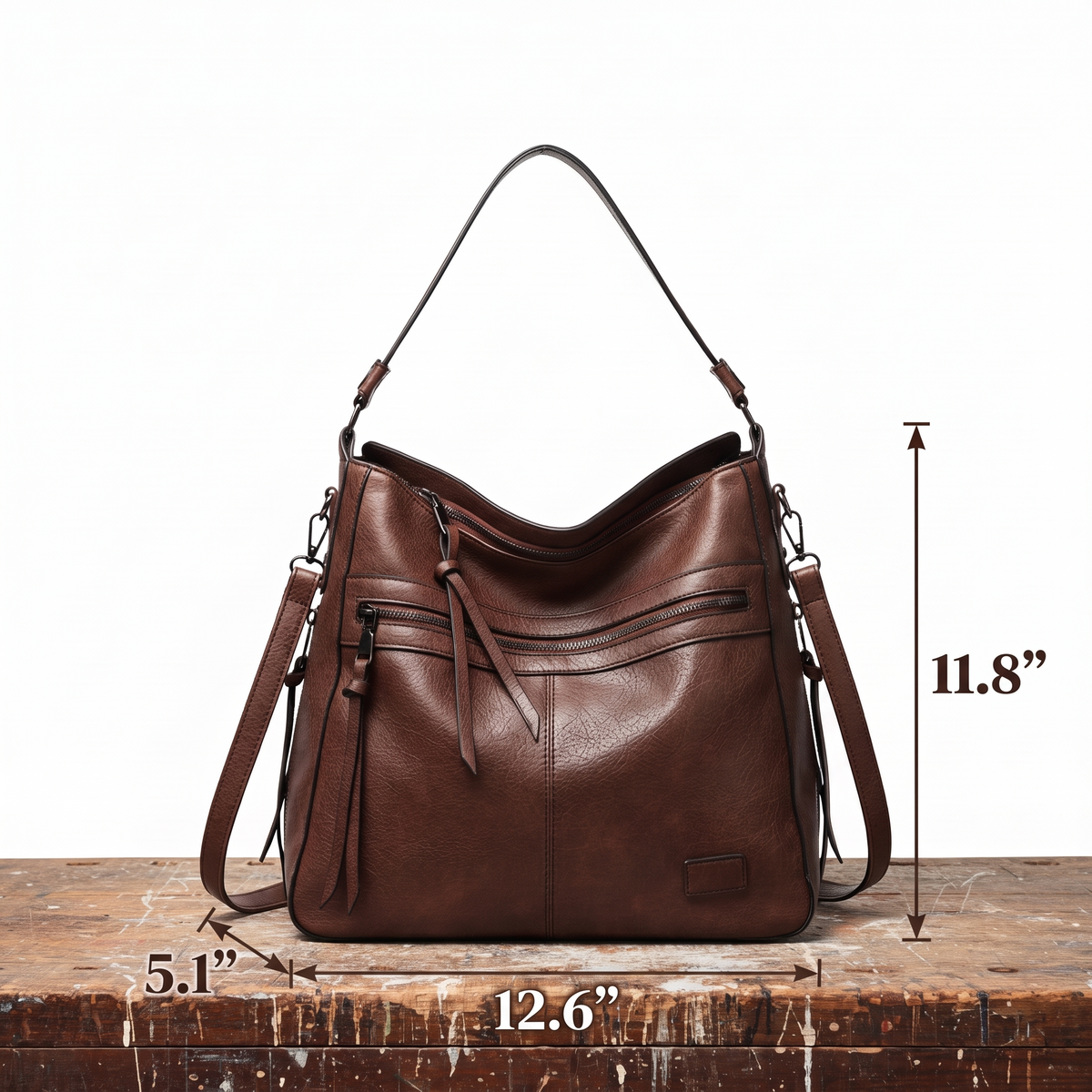 Naomi Leather Bag with Flap Closure, photo 5