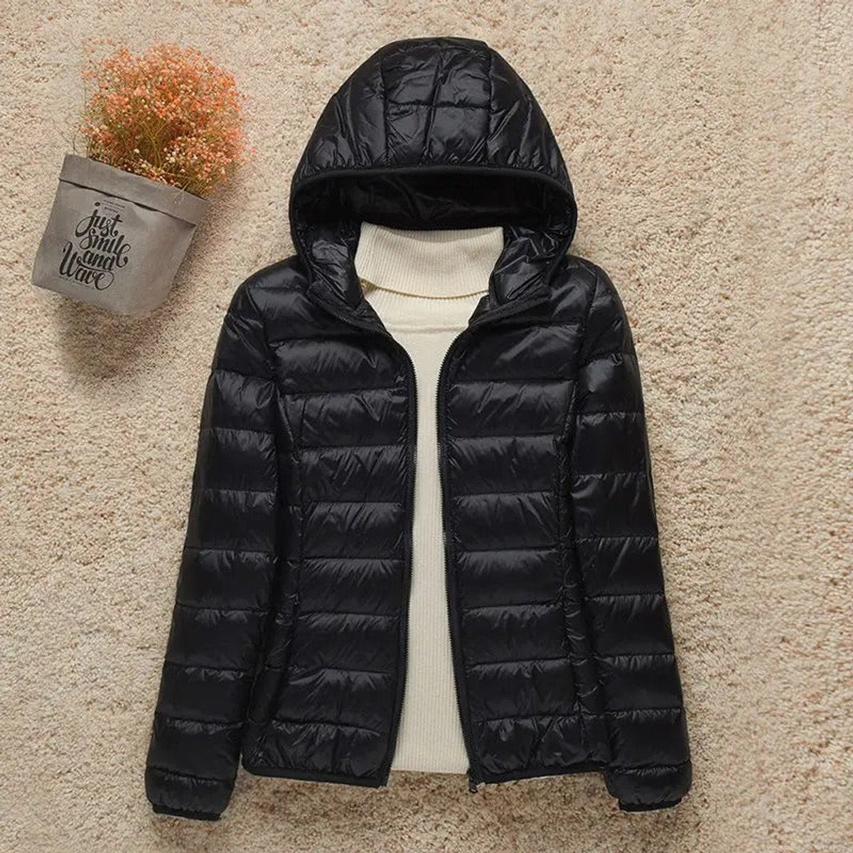 Nerys Women's Quilted Puffer Jacket with Hood, photo 4