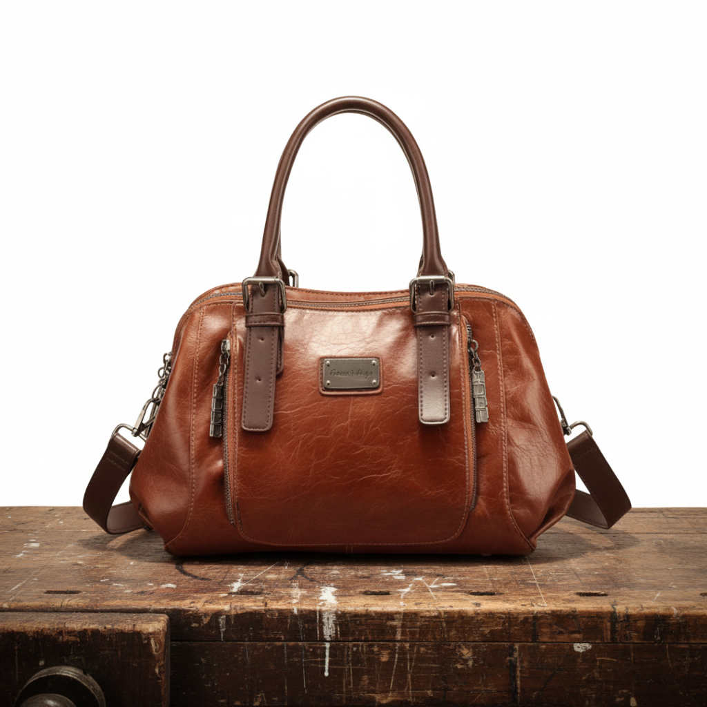 Nora Structured Leather Bucket Bag, photo 1