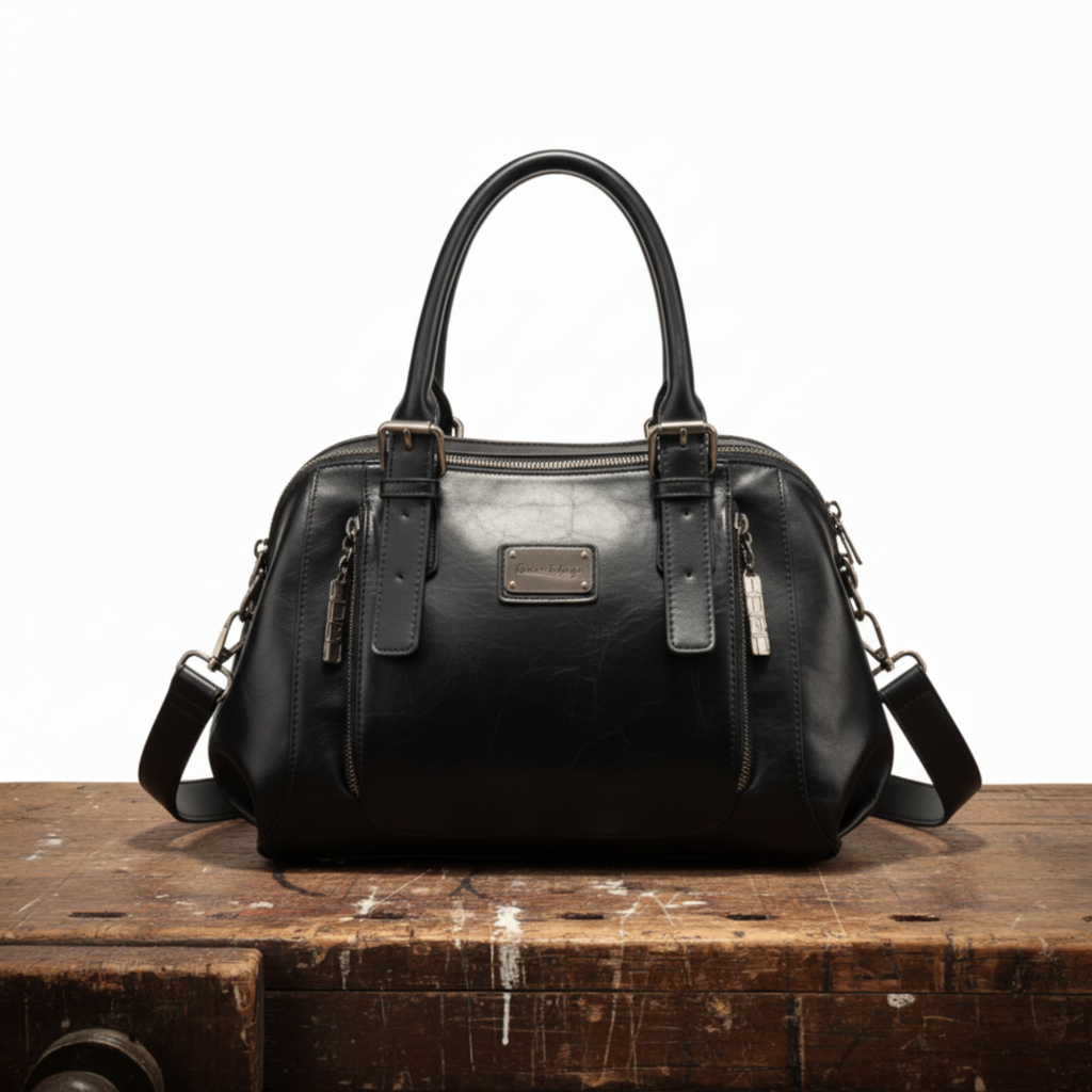 Nora Structured Leather Bucket Bag, photo 3