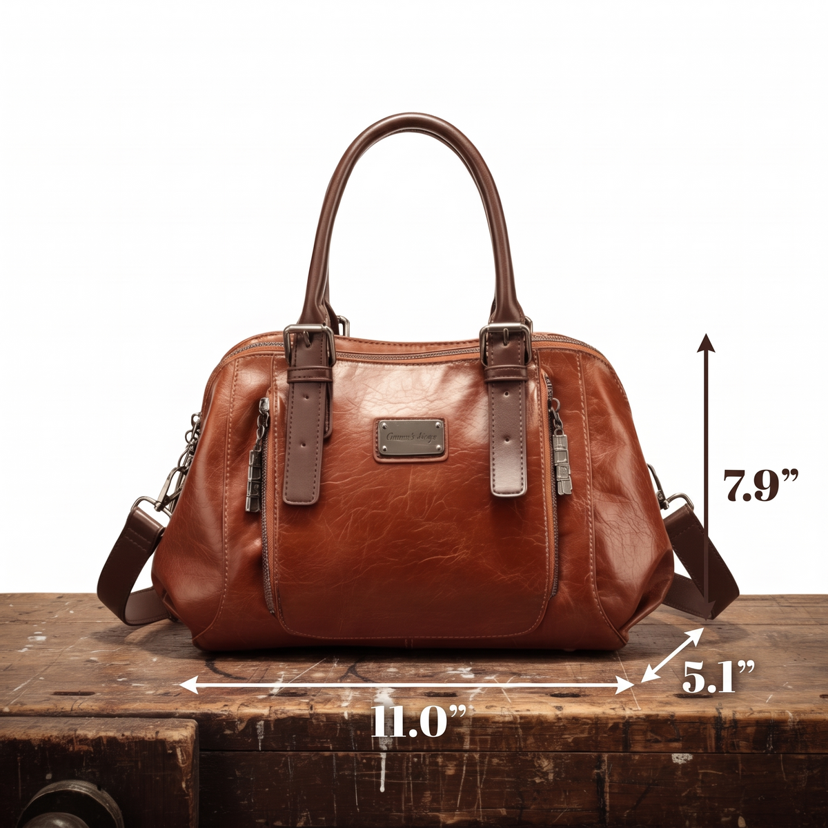 Nora Structured Leather Bucket Bag, photo 4