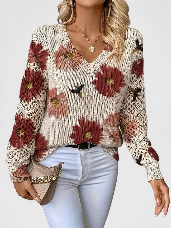 Paige Women's Cardigan with a V-neck and a Floral Print, photo 2