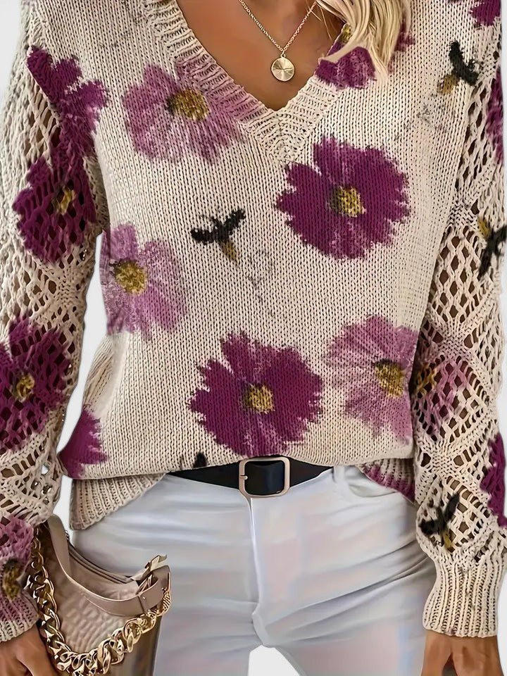 Paige Women's Cardigan with a V-neck and a Floral Print, photo 5