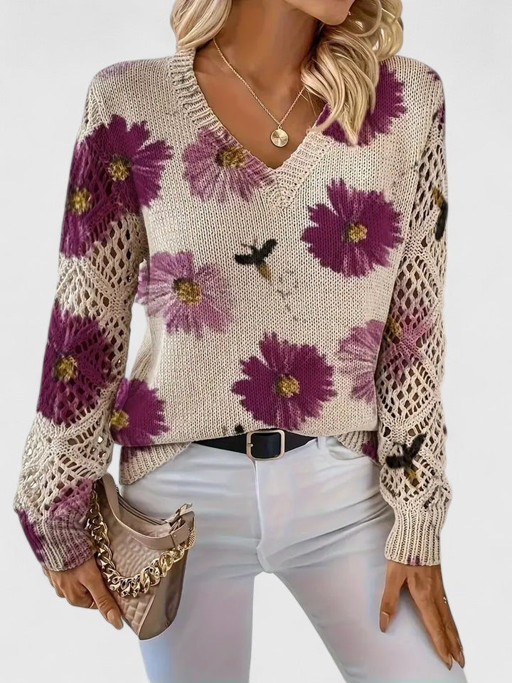 Paige Women's Cardigan with a V-neck and a Floral Print, photo 6