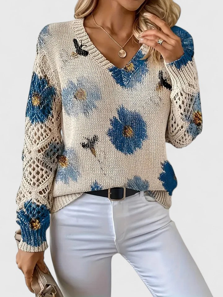 Paige Women's Cardigan with a V-neck and a Floral Print, photo 7