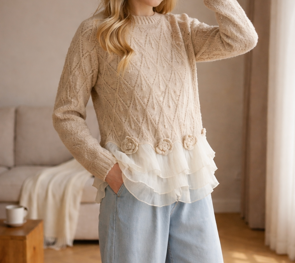 Pauline Women's Cardigan with Ruffles, photo 4