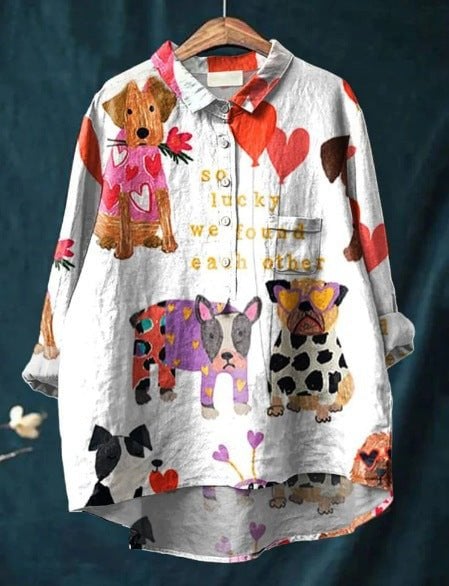 Pearl Women's Blouse in Polyester with Buttons and an All-over Print, photo 2