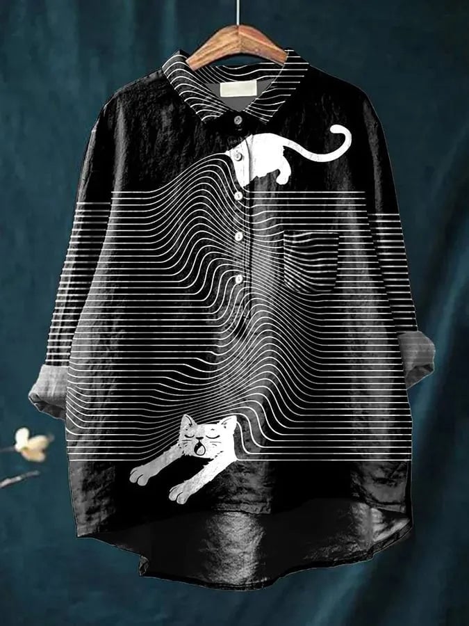 Pearl Women's Blouse in Polyester with Buttons and an All-over Print, photo 4