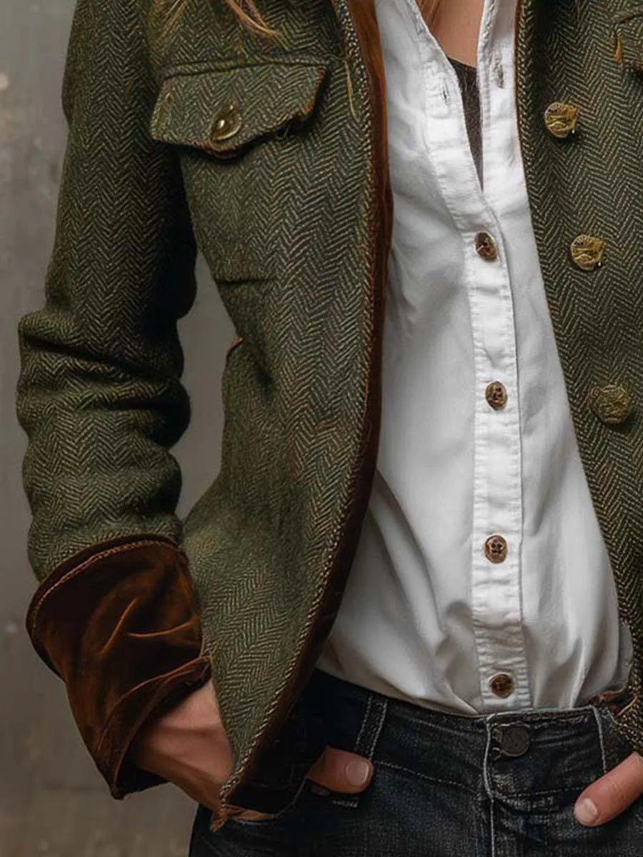 Petra Women's Military Jacket with Stand Collar, photo 3
