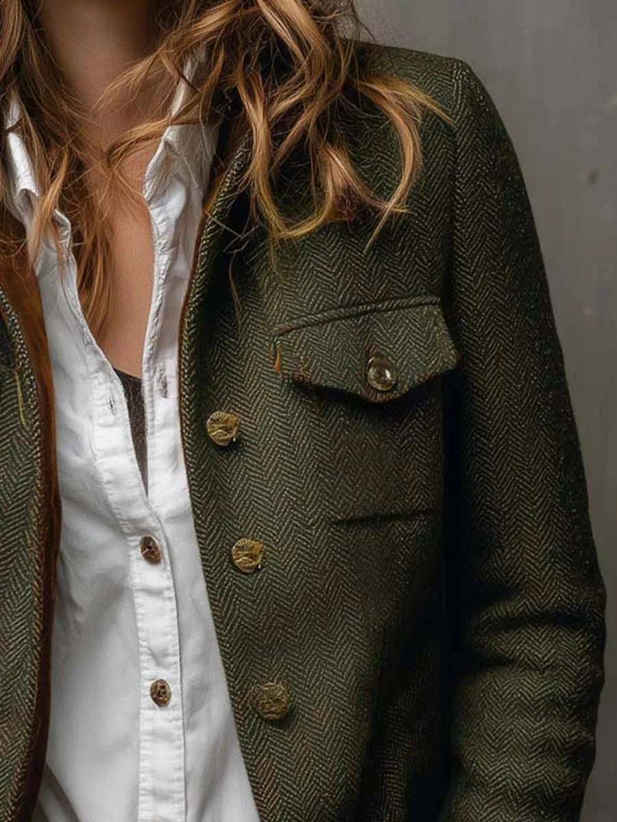 Petra Women's Military Jacket with Stand Collar, photo 4