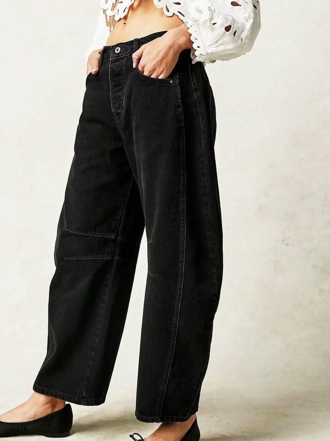 Phoebe Women's Jeans in Denim with Wide Legs, photo 2