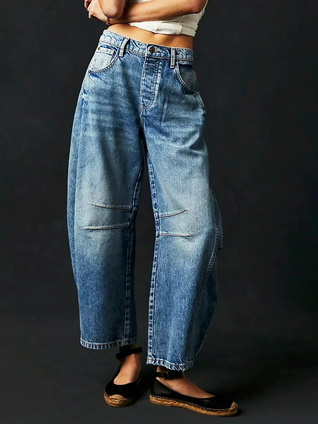 Phoebe Women's Jeans in Denim with Wide Legs, photo 3