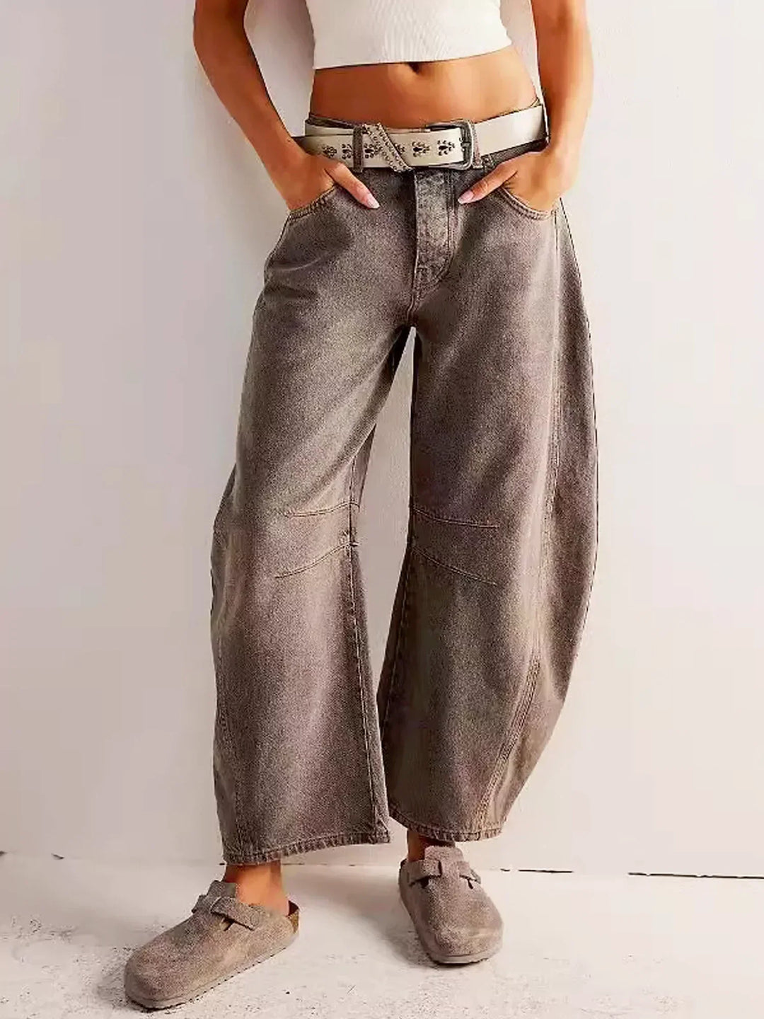 Phoebe Women's Jeans in Denim with Wide Legs, photo 4