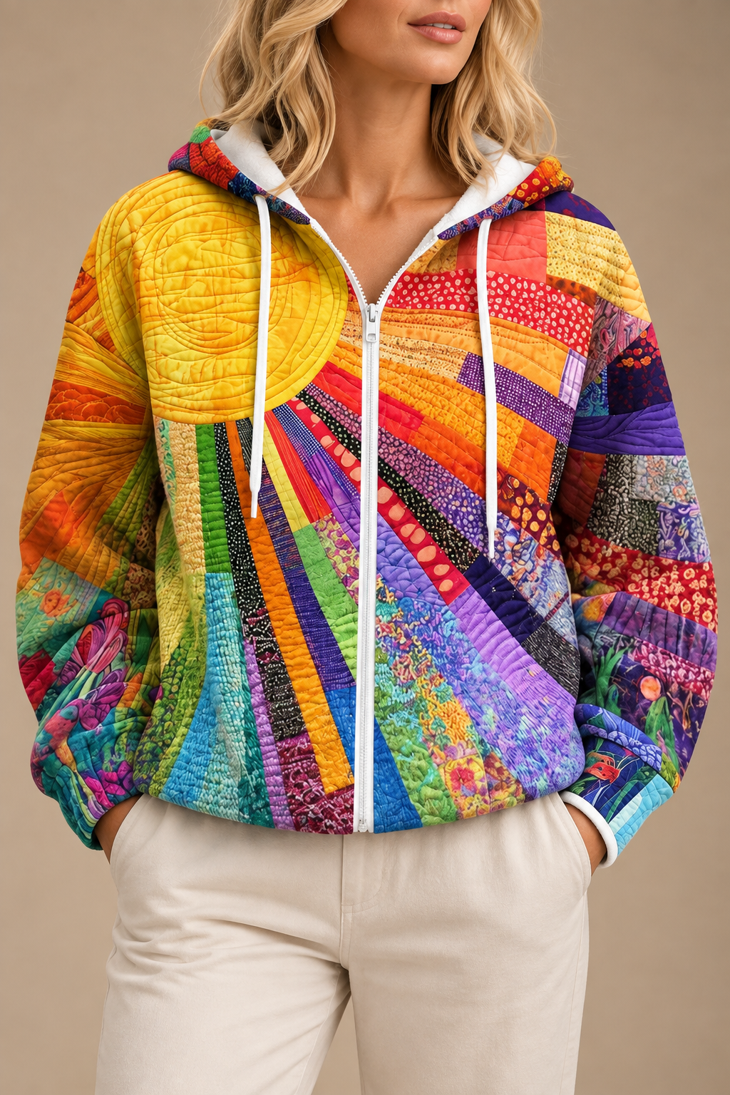 Rhealyn | Sun Motif Zip Hoodie photo 2