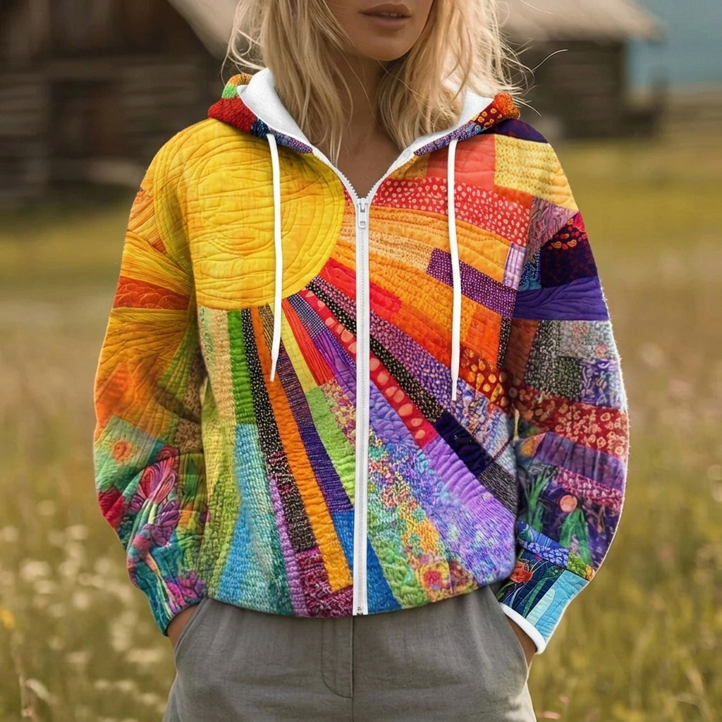 Rhealyn | Sun Motif Zip Hoodie photo 3