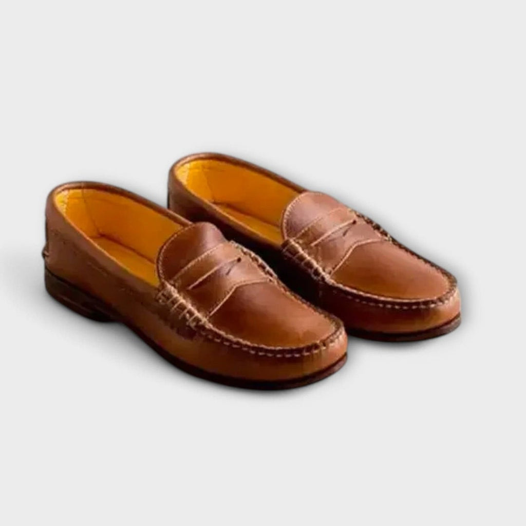 Rhian Women's Loafers with a Flat Sole in Khaki, photo 5