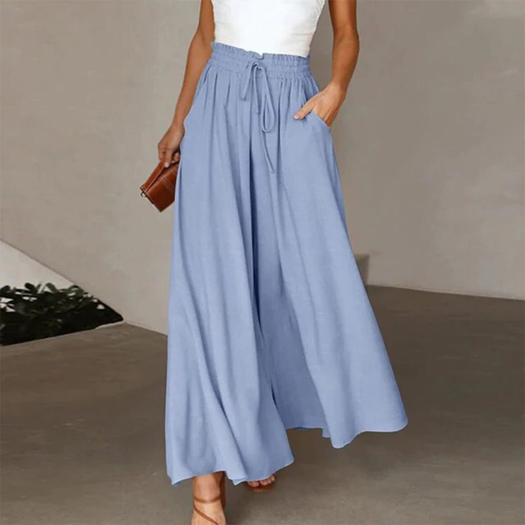 Romy Women's Skirt with a Drawstring in Maxi Length and Pockets, photo 3