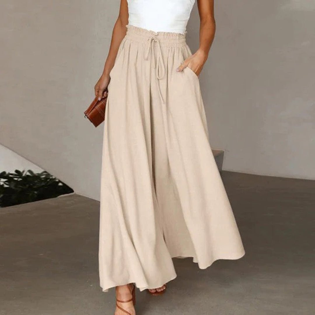 Romy Women's Skirt with a Drawstring in Maxi Length and Pockets, photo 4