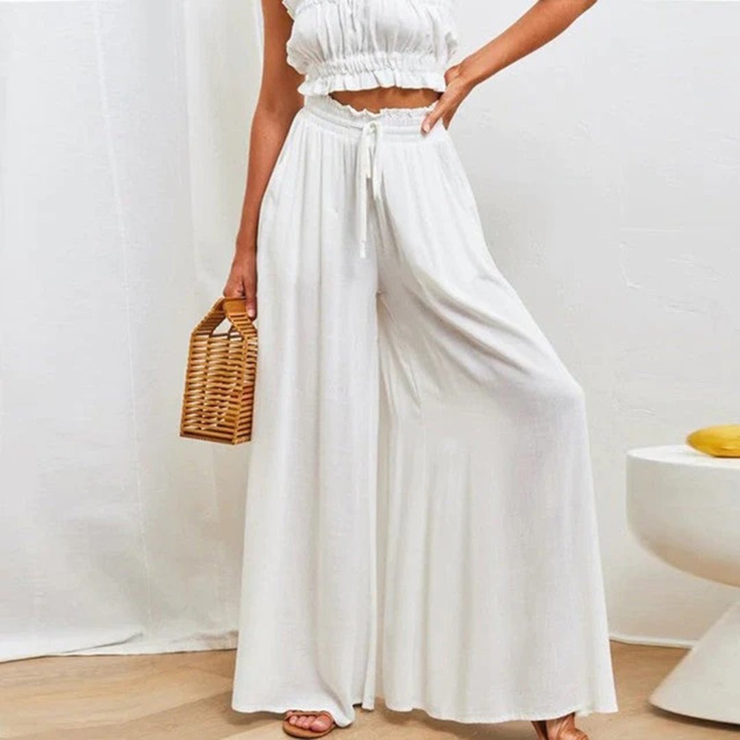 Romy Women's Skirt with a Drawstring in Maxi Length and Pockets, photo 5