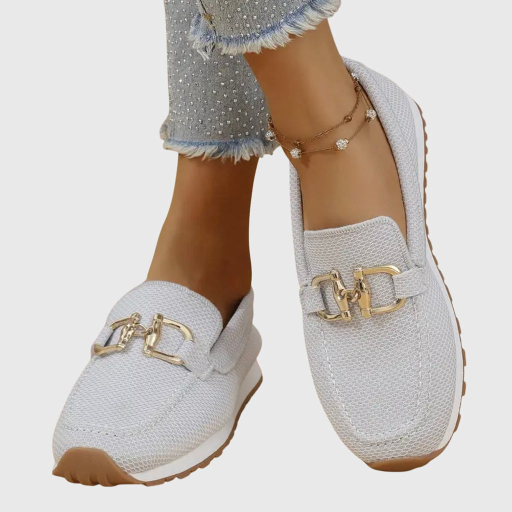 Sabine Women's Knit Loafer Trainers with Buckle, photo 3