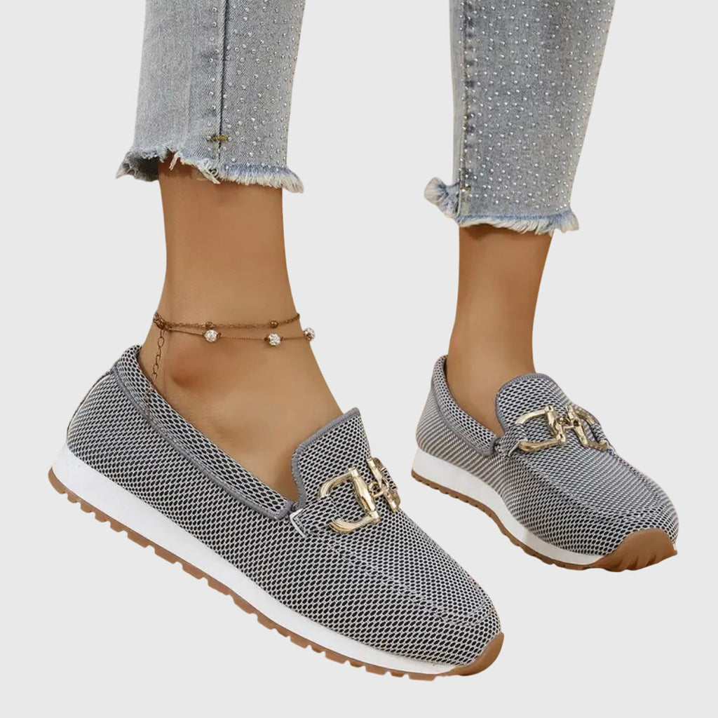 Sabine Women's Knit Loafer Trainers with Buckle, photo 9