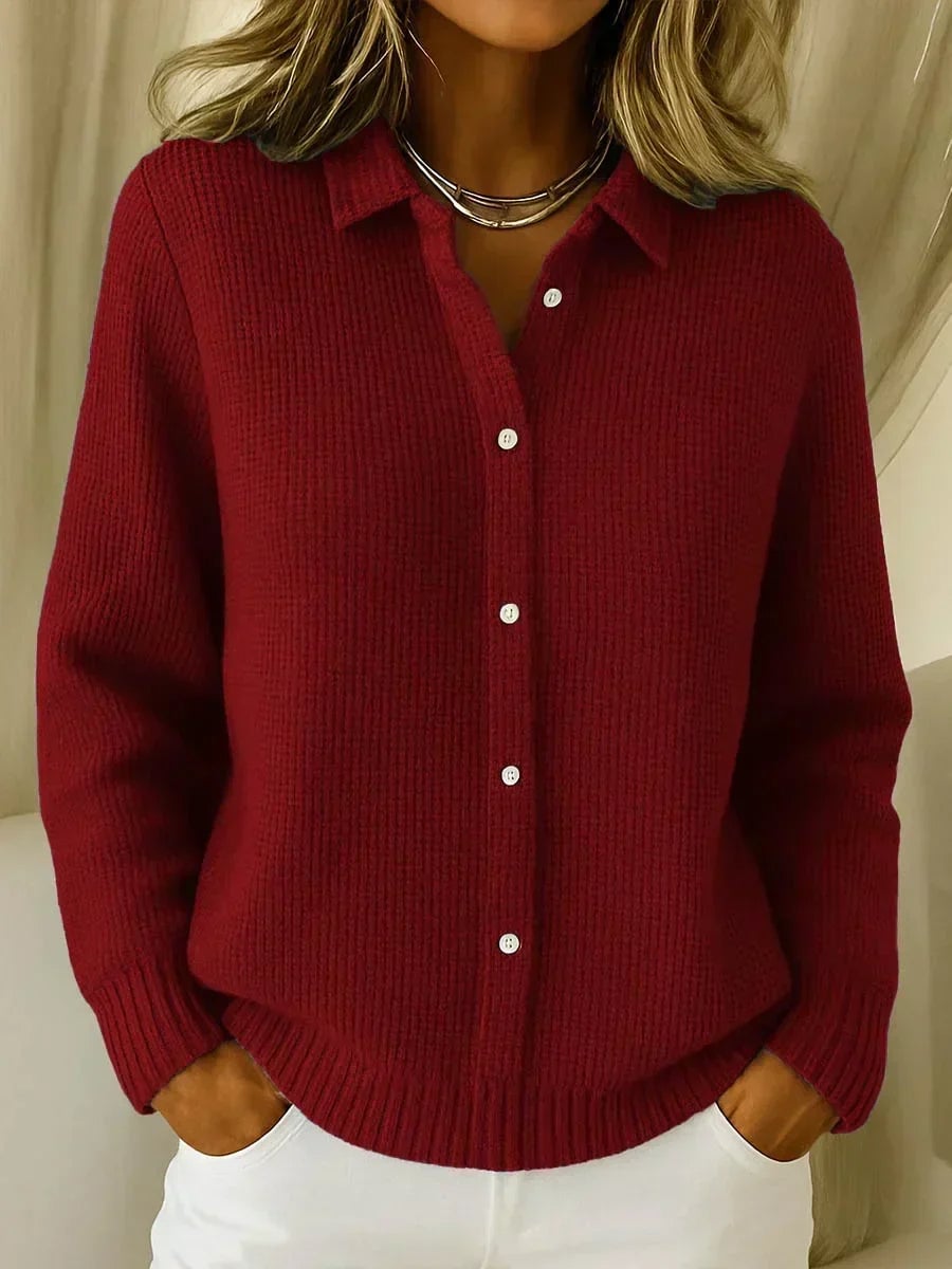 Saoirse Women's Cardigan in Knit with Buttons in Pink, photo 2