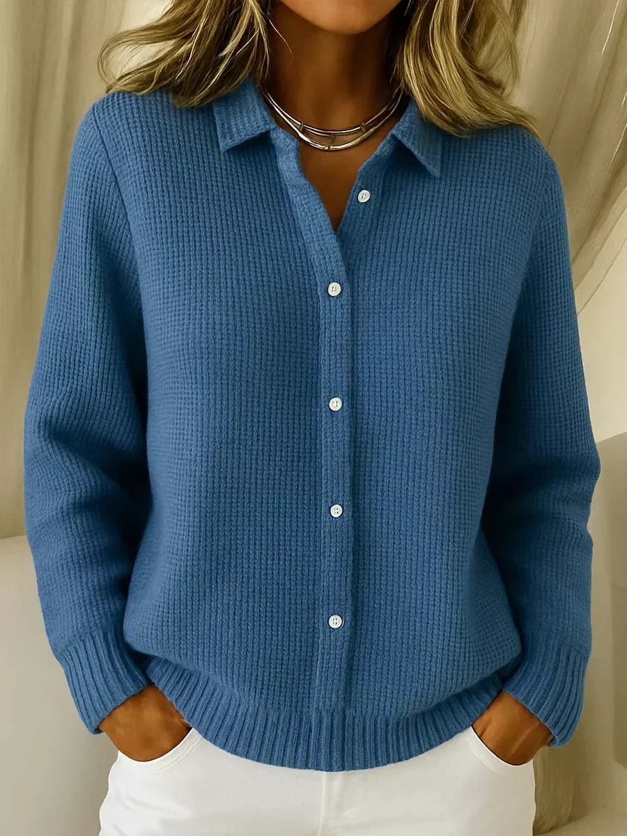 Saoirse Women's Cardigan in Knit with Buttons in Pink, photo 3