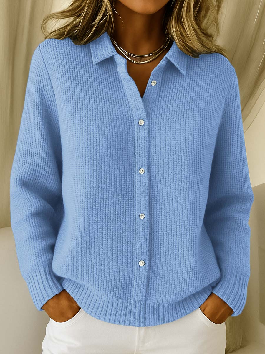 Saoirse Women's Cardigan in Knit with Buttons in Pink, photo 4